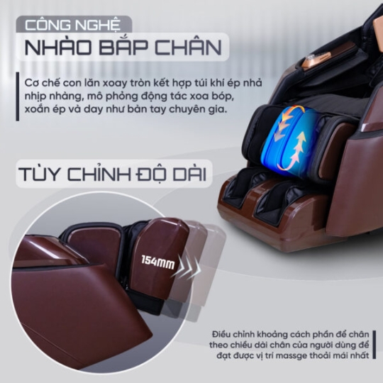 Ghế Massage Lifesport LS-379 – Đen Nâu Đỏ