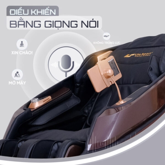 Ghế Massage Lifesport LS-379 – Đen Nâu Đỏ